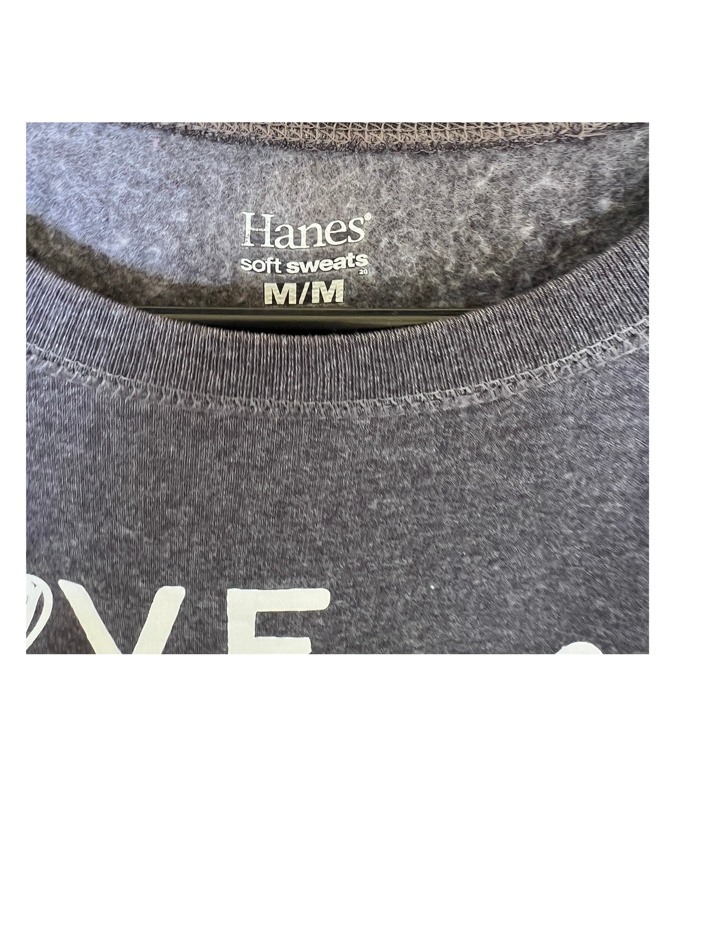 (Up)Cycled Gray Hanes "Love Yourself" Long Sleeve Sweatshirt