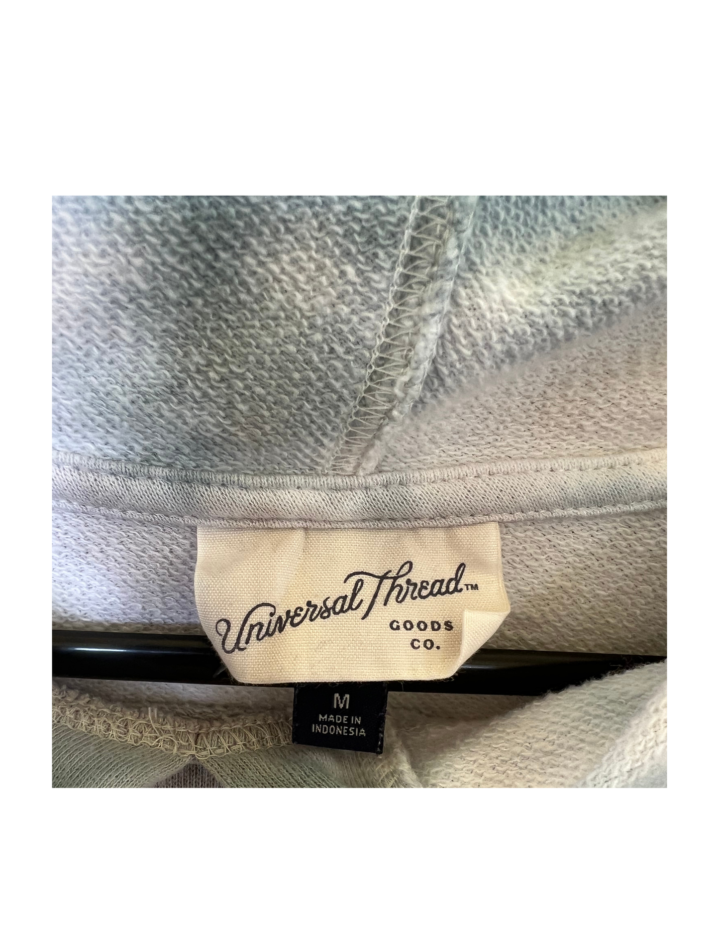 (Up)Cycled Blue and Gray Marble "Thunder" Long Sleeve Sweatshirt