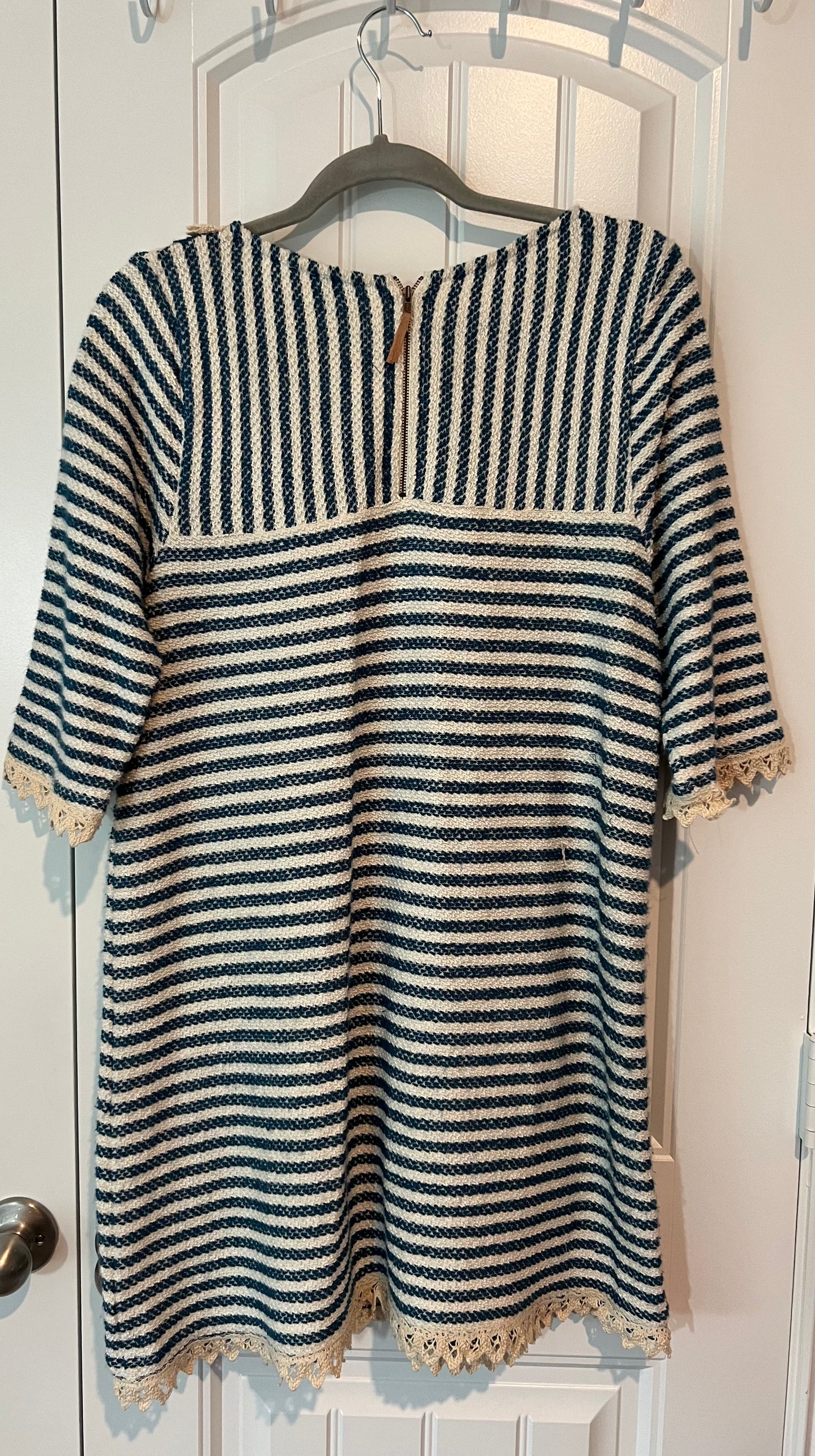 (Up)Cycled Women's Blue Striped Dress
