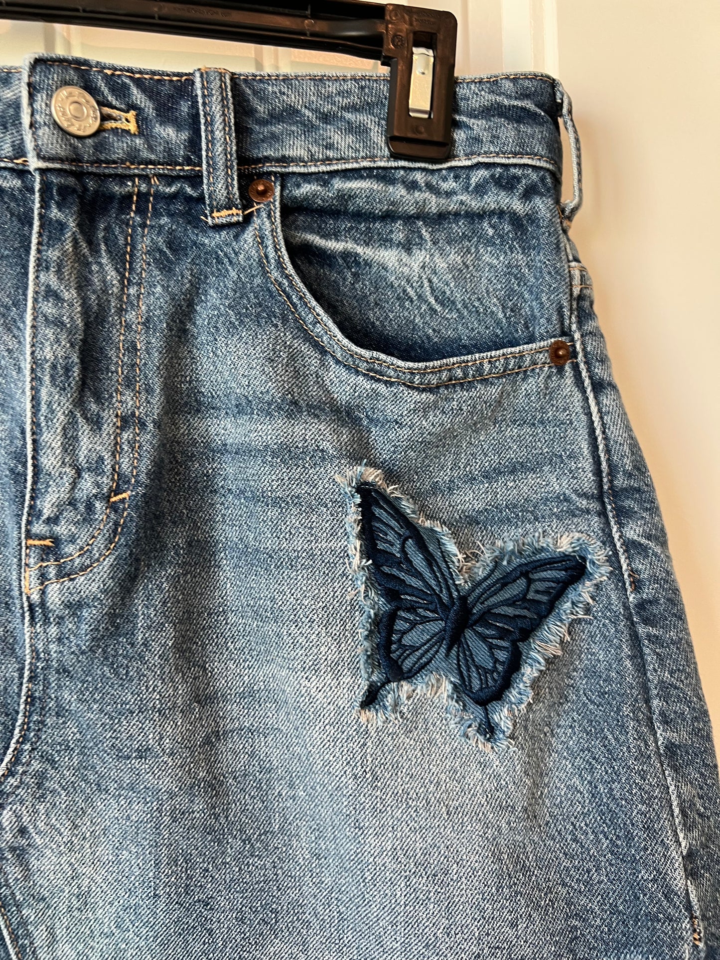 (Up) Cycled Denim Fringe Skirt