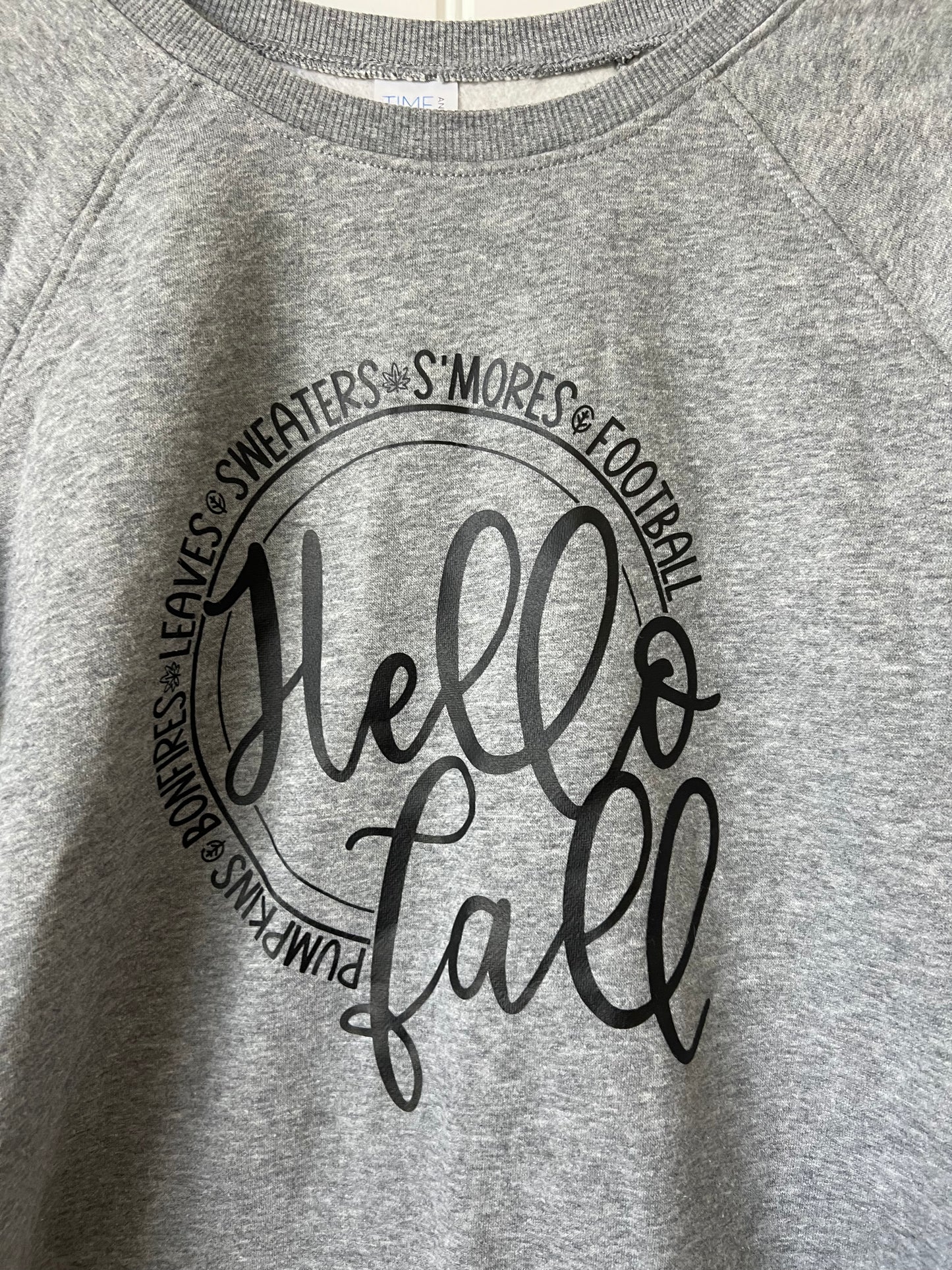 (Up) Cycled Gray 'Hello Fall' Sweatshirt