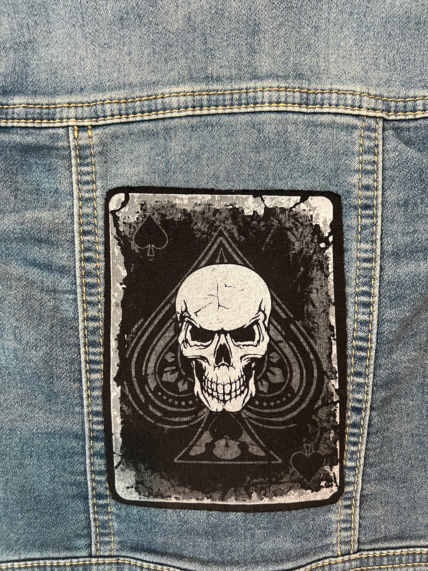 (Up) Cycled Little Kids "Skull" Denim Jacket