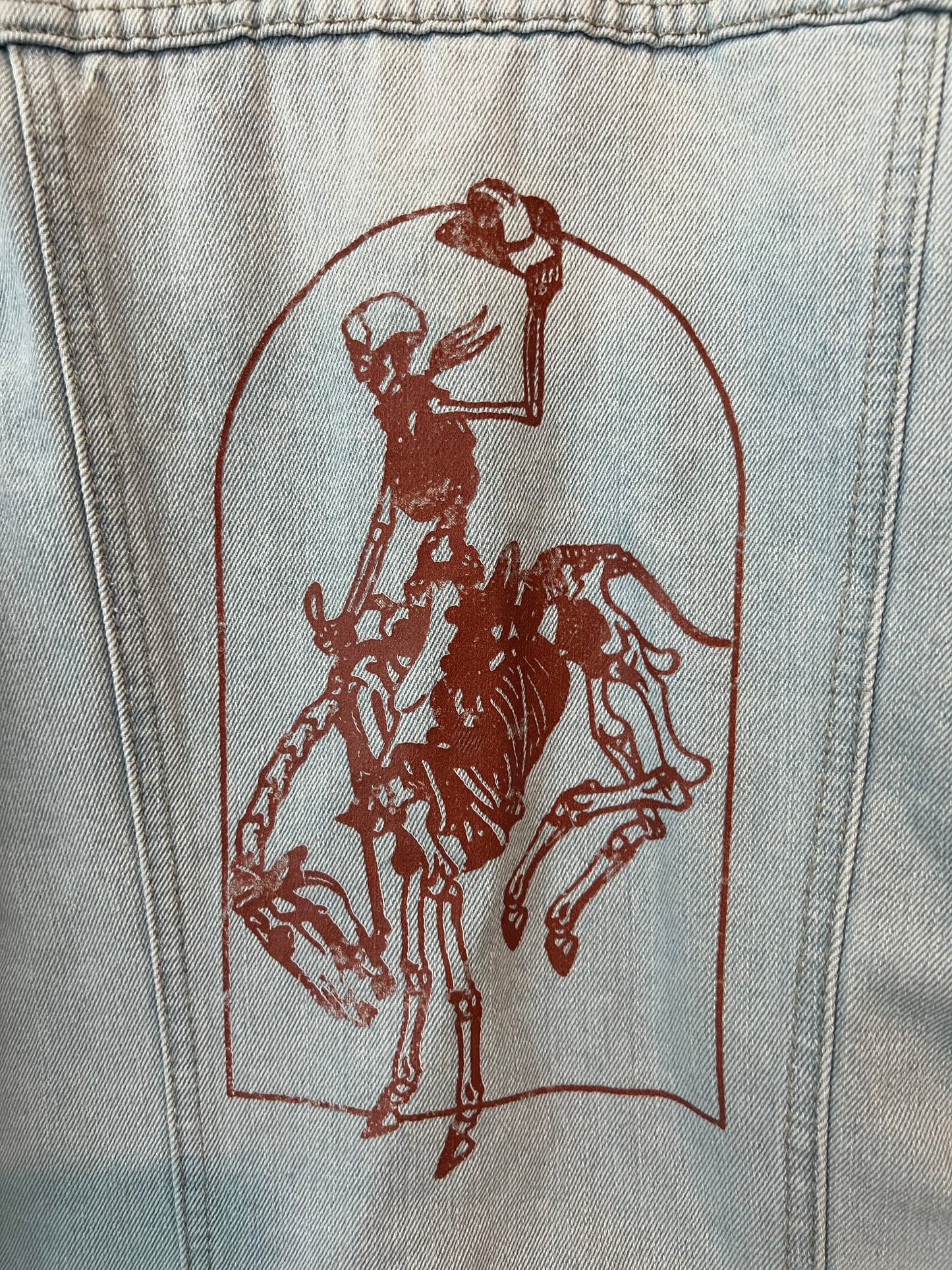 (Up) Cycled Skeleton Cowboy Denim Jacket