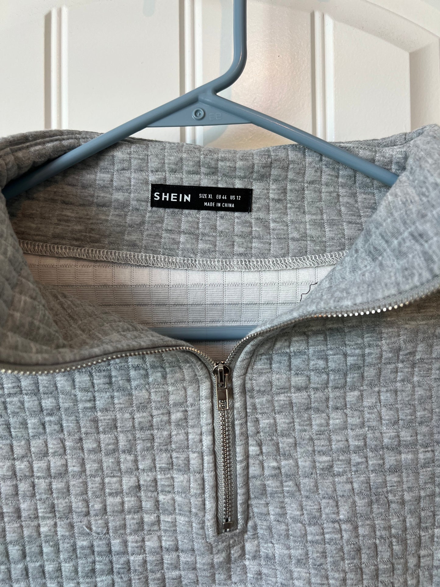 (Up) Cycled 1/2 Zip Gray Sweater