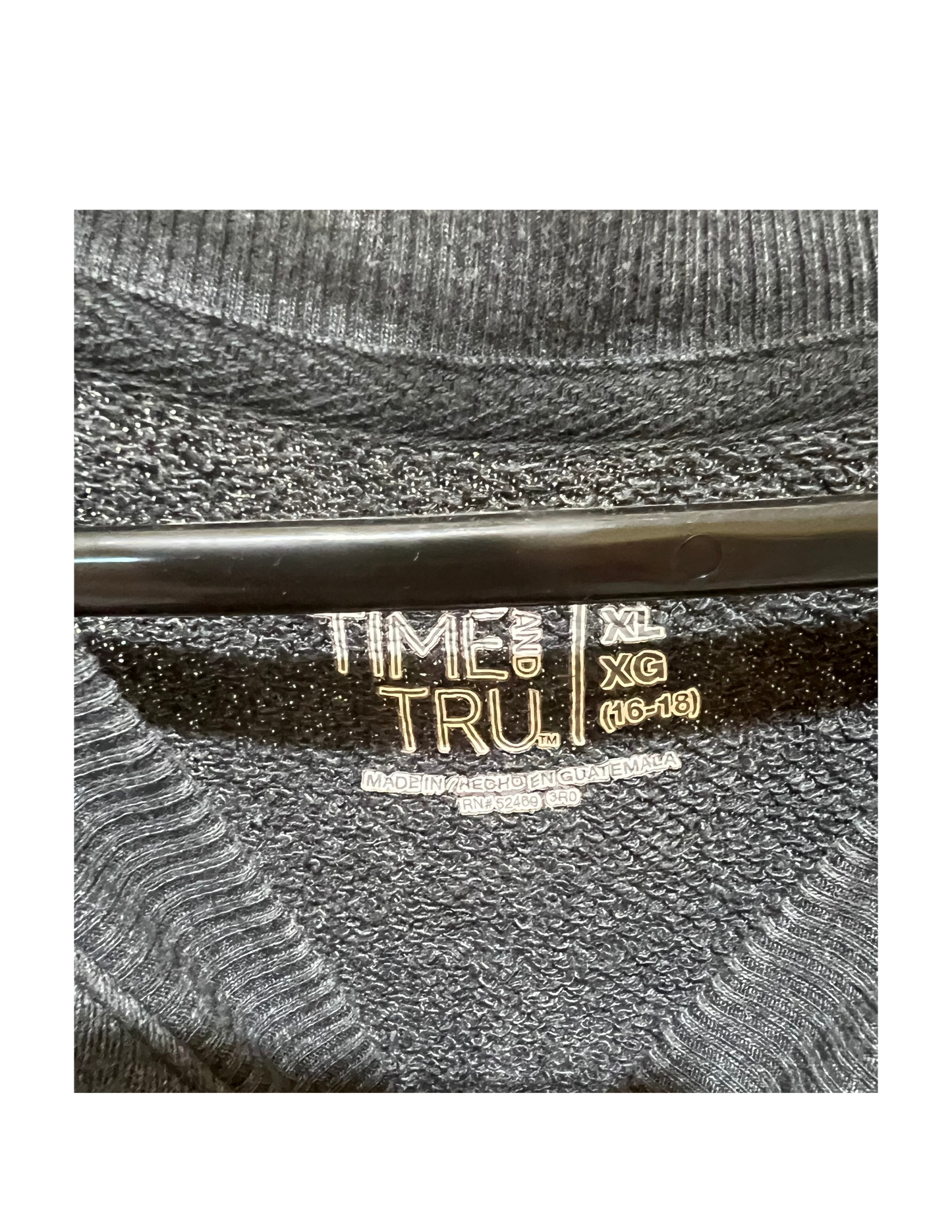 (Up)Cycled Grey Time and Tru Long Sleeve Sweatshirt