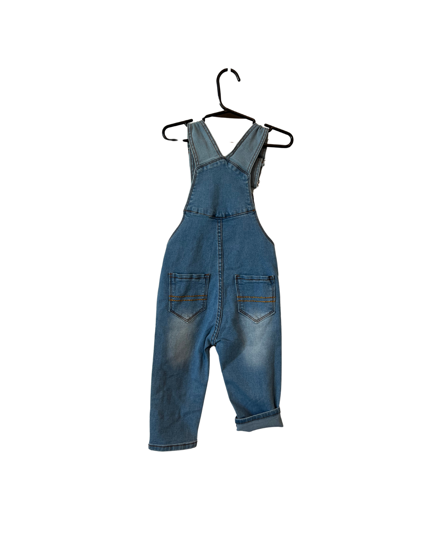 (Up) Cycled Flower Denim Overalls