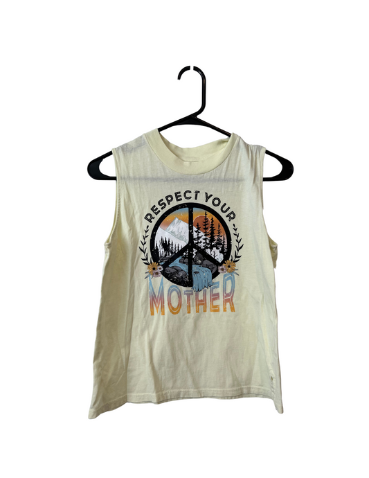 (Up)Cycled Sleeveless Peace Shirt - Respect Your Mother