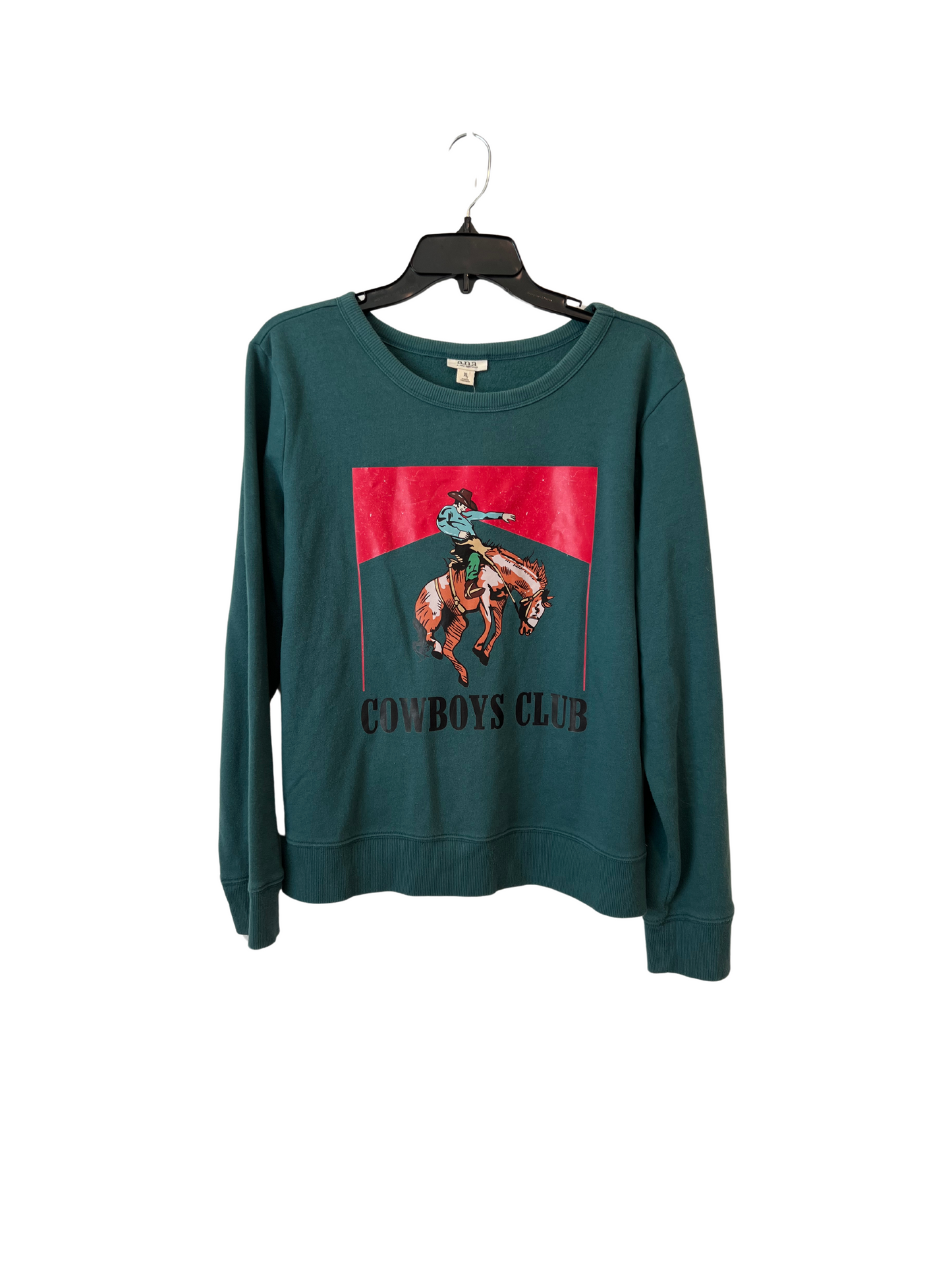 (Up)Cycled "Cowboy Club" Green Sweatshirt