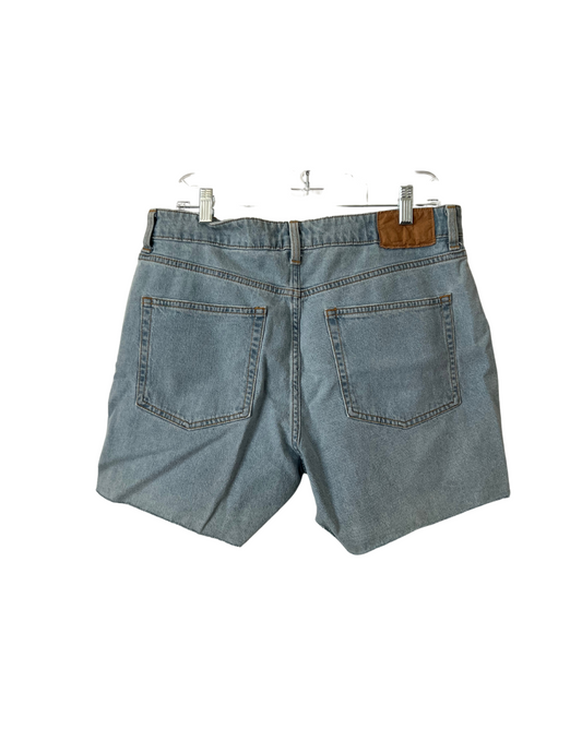 (Up)Cycled Denim Shorts - Mushroom