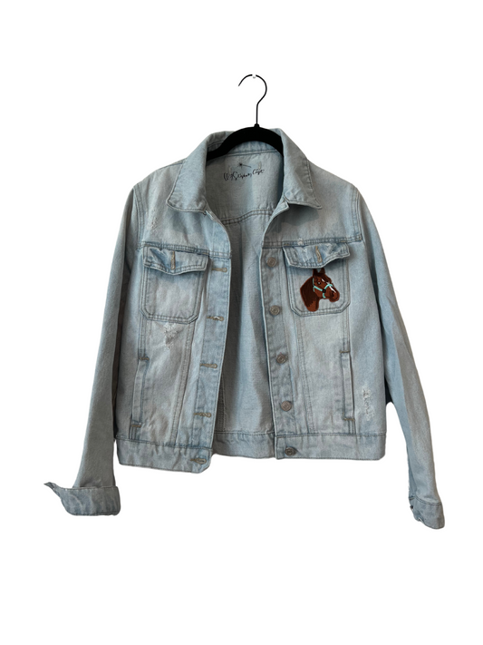 (Up)Cycle Light Denim Jacket - Skeleton Bronco