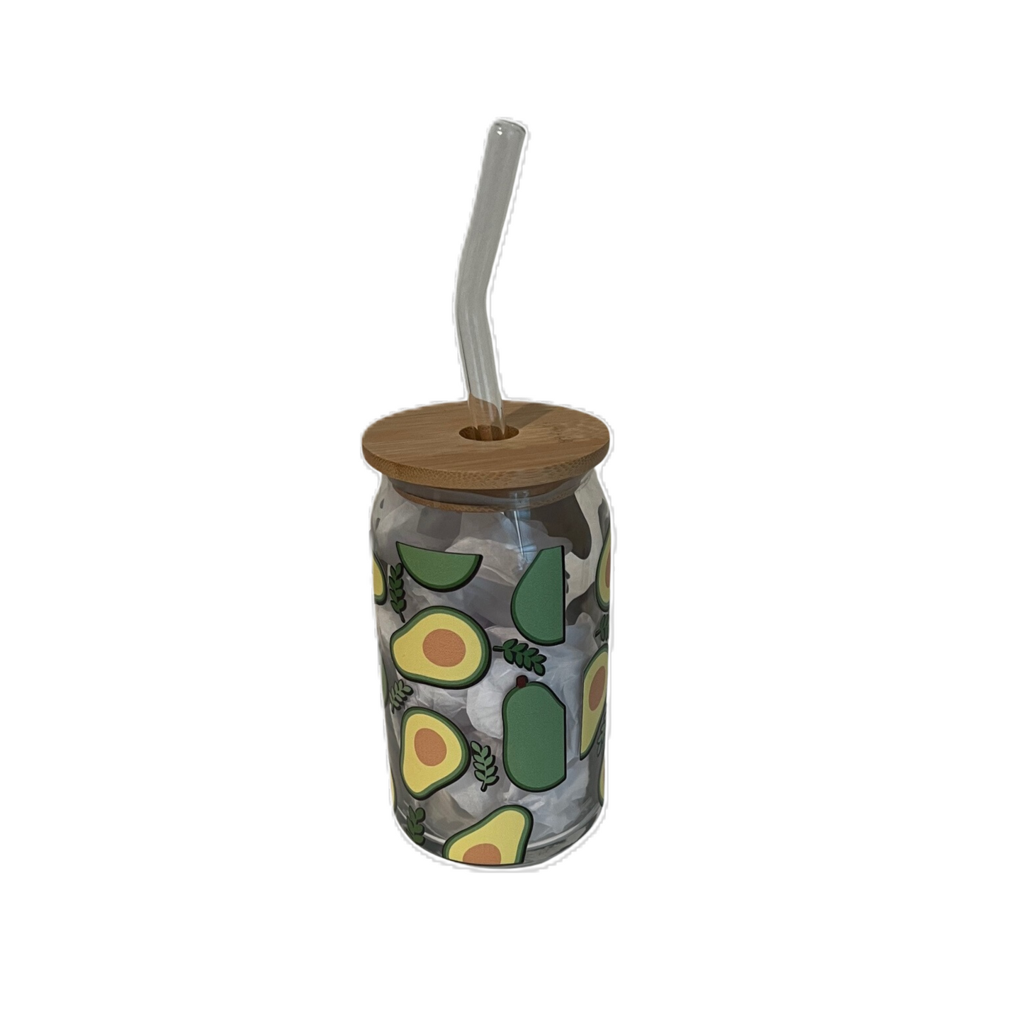 Avocado Iced Coffee Glass