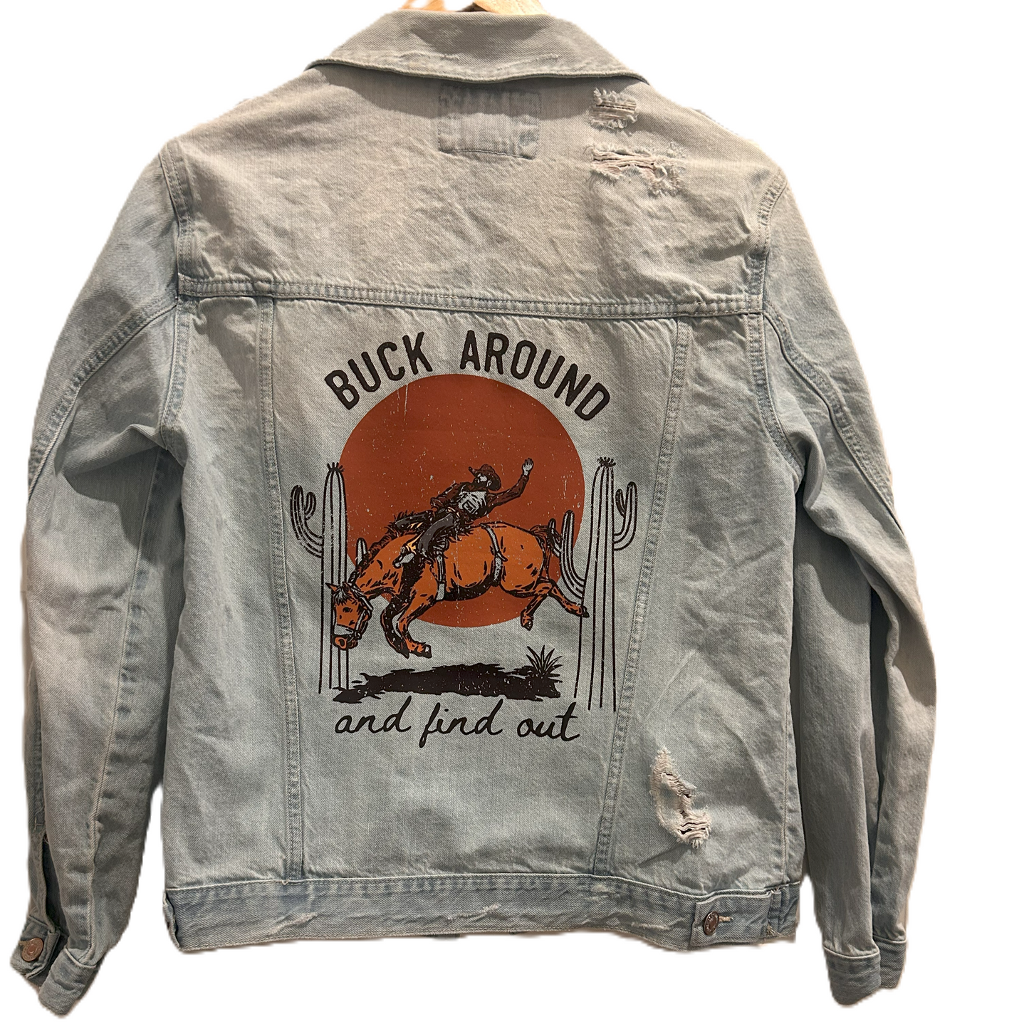 (Up)cycled Denim Jacket Buck Around