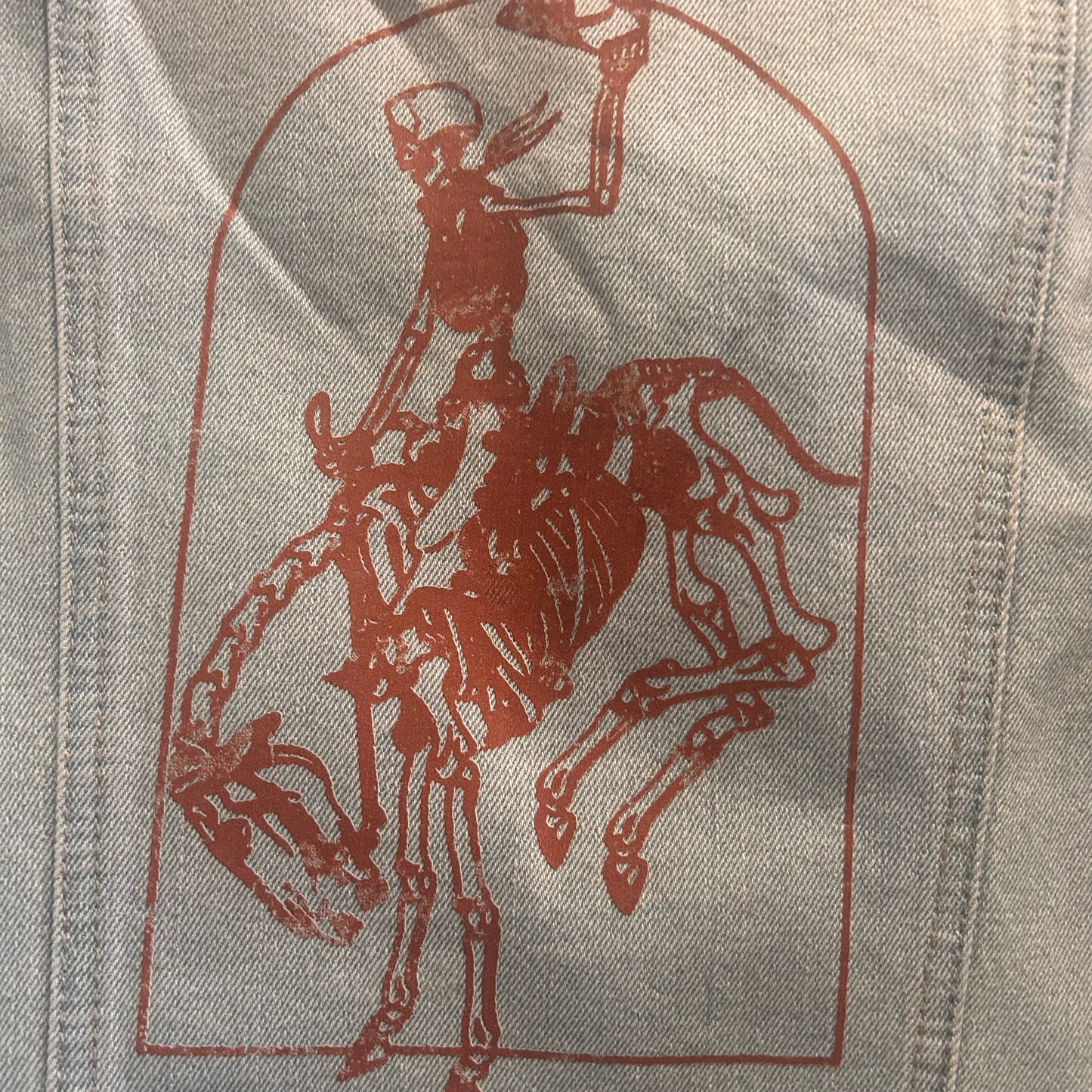 (Up)cycled Denim Cowboy Skeleton Jacket