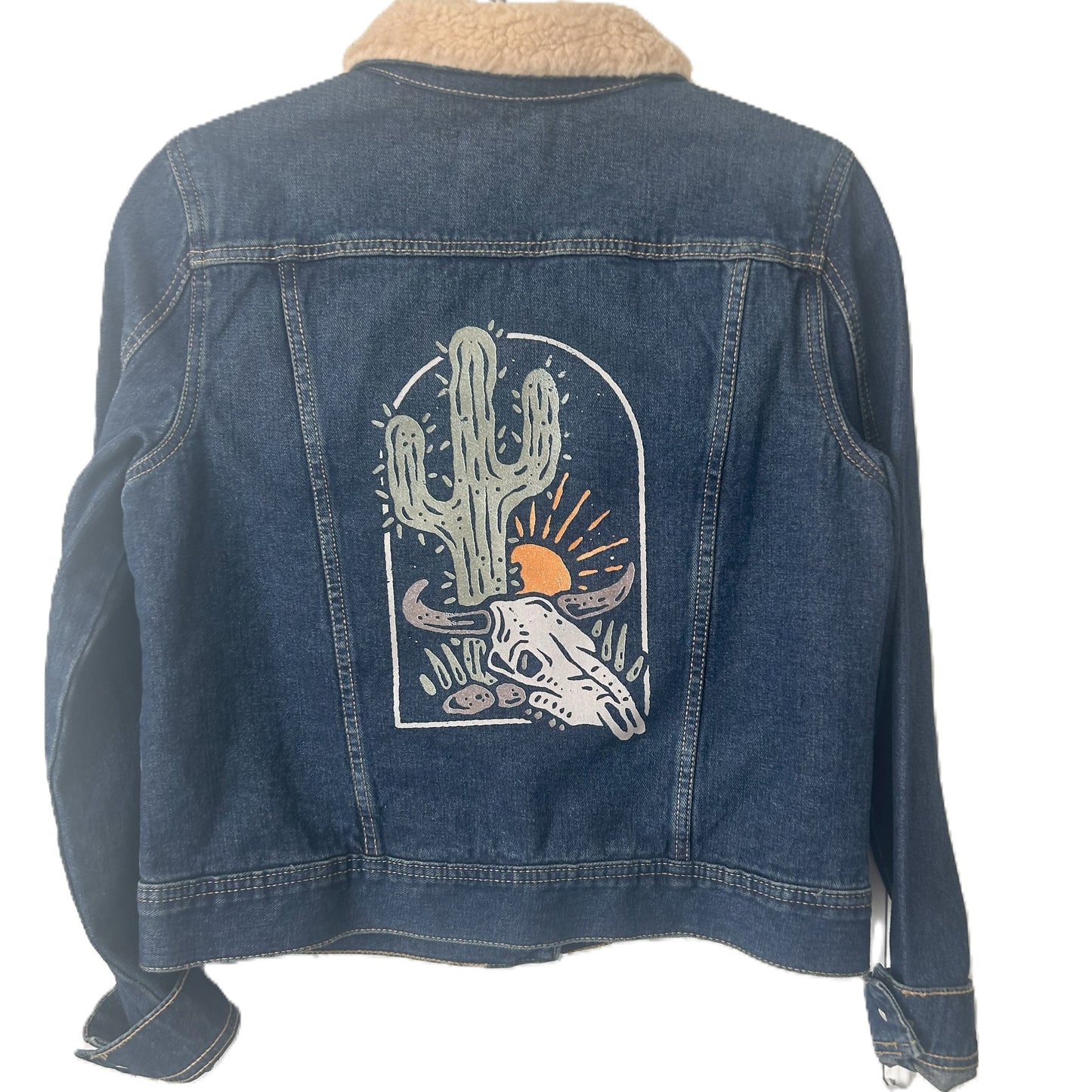 (Up)cycled Desert Denim Bomber