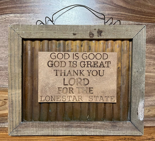 (Up)Cycled Home Decor "God Is Good"