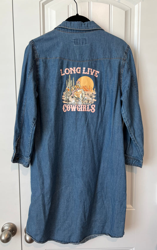 (Up)Cycled Denim Long dress - Long Live Cowgirls