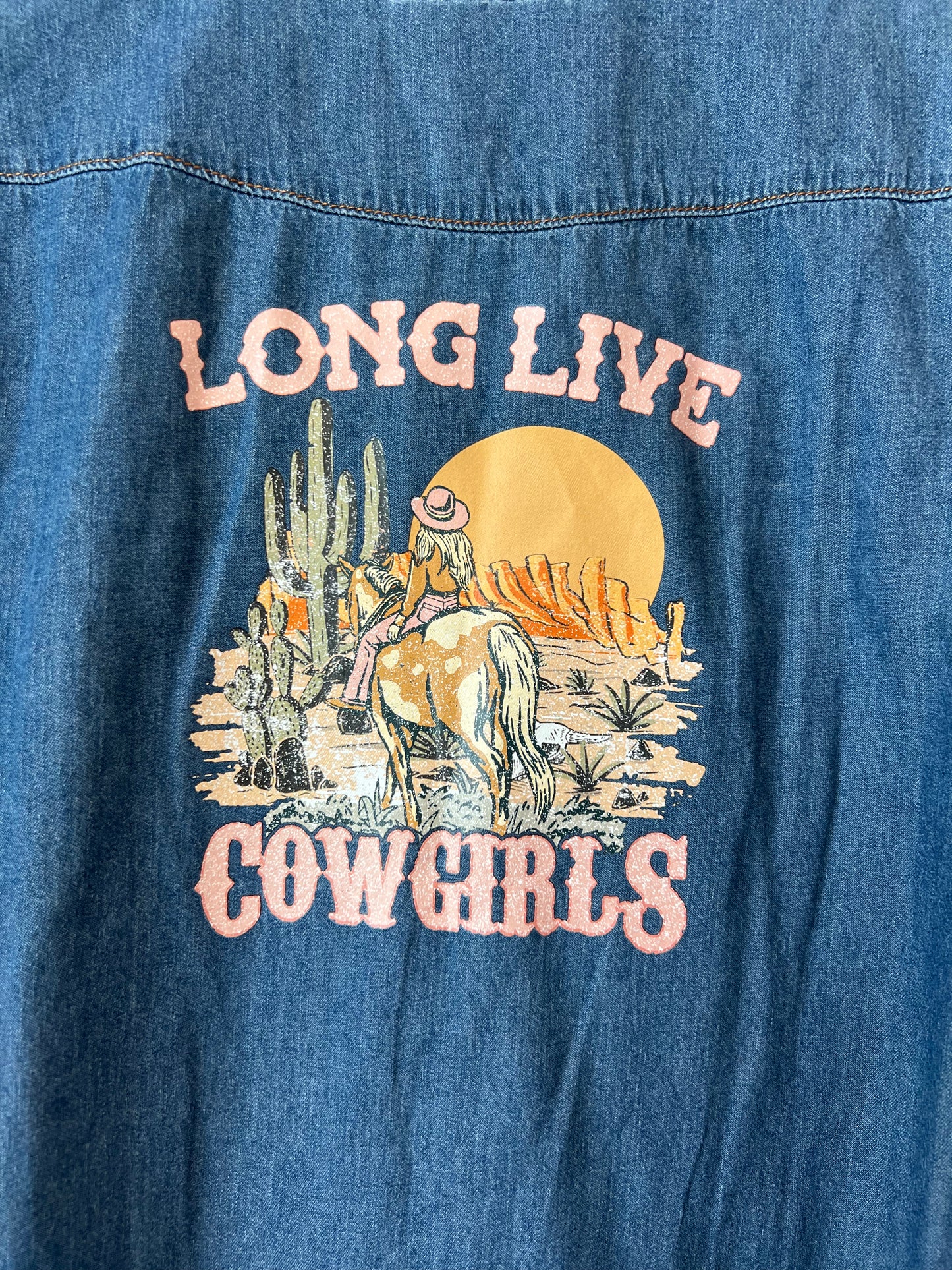(Up)Cycled Denim Long dress - Long Live Cowgirls