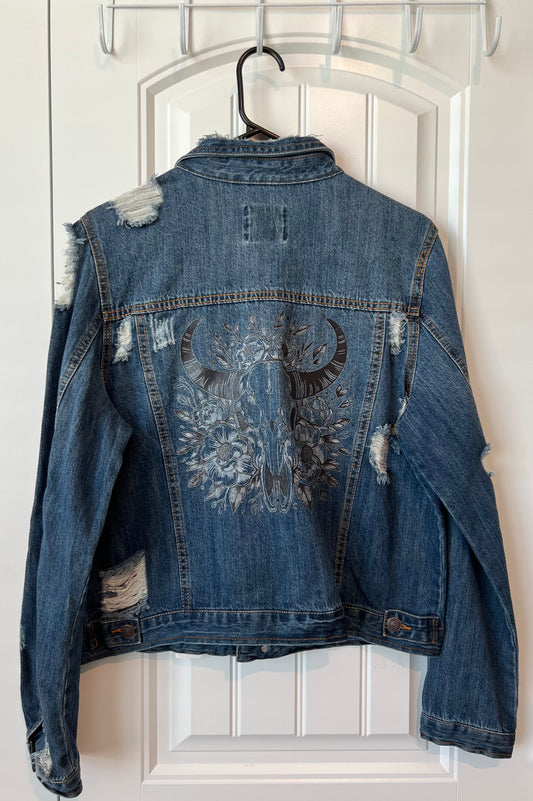 (Up)Cycled Distressed Denim Jacket