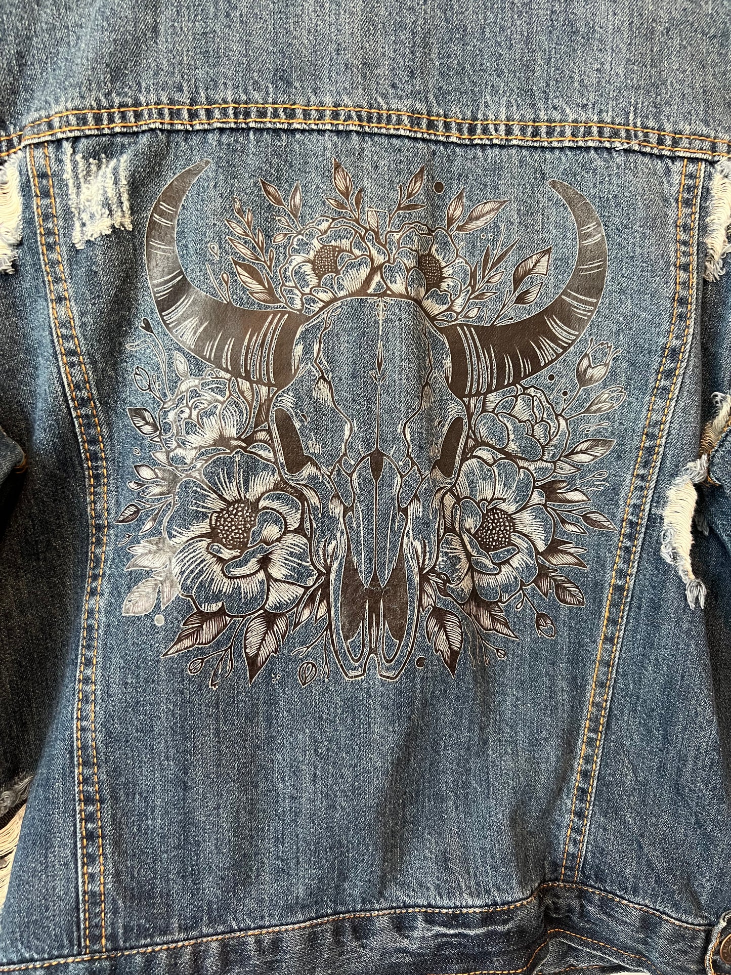 (Up)Cycled Distressed Denim Jacket
