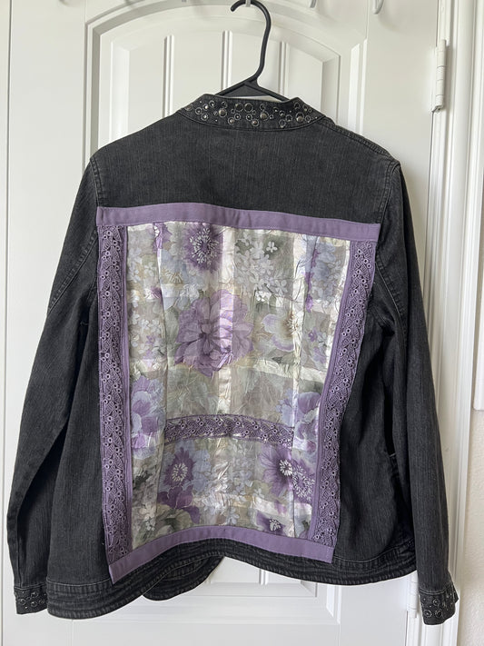 (Up) Cycled Purple Flower Jacket