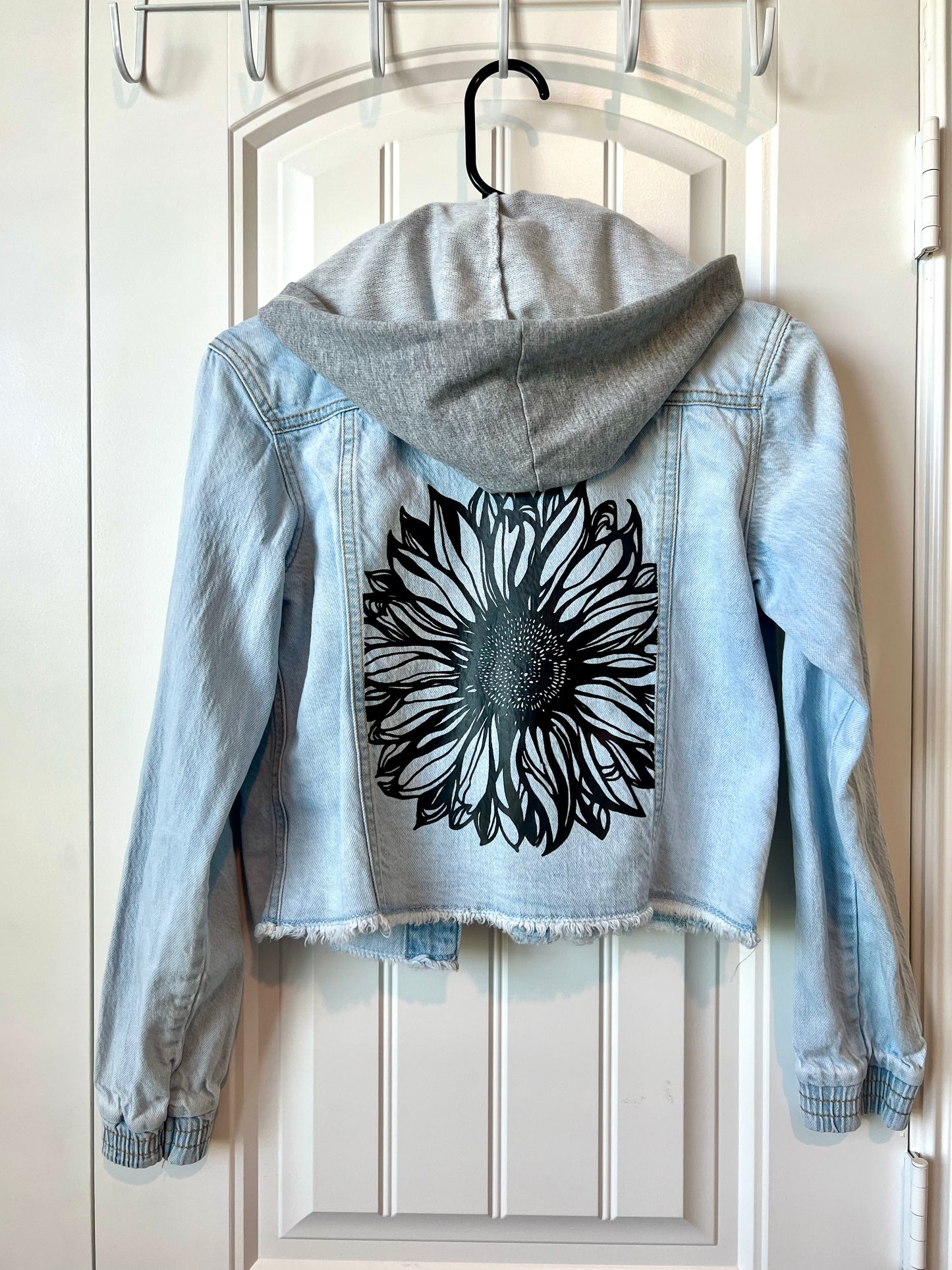 (Up) Cycled Hooded Sunflower Denim Jacket