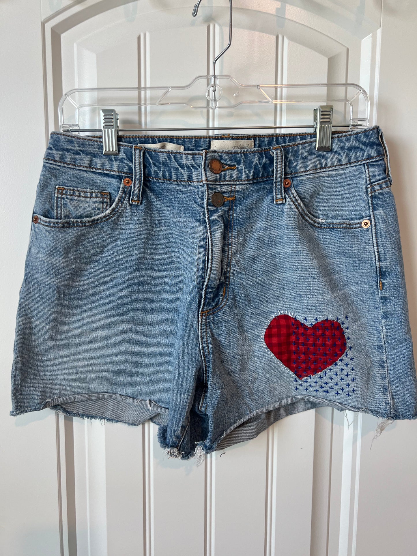 (Up) Cycled Heart Denim Shorts