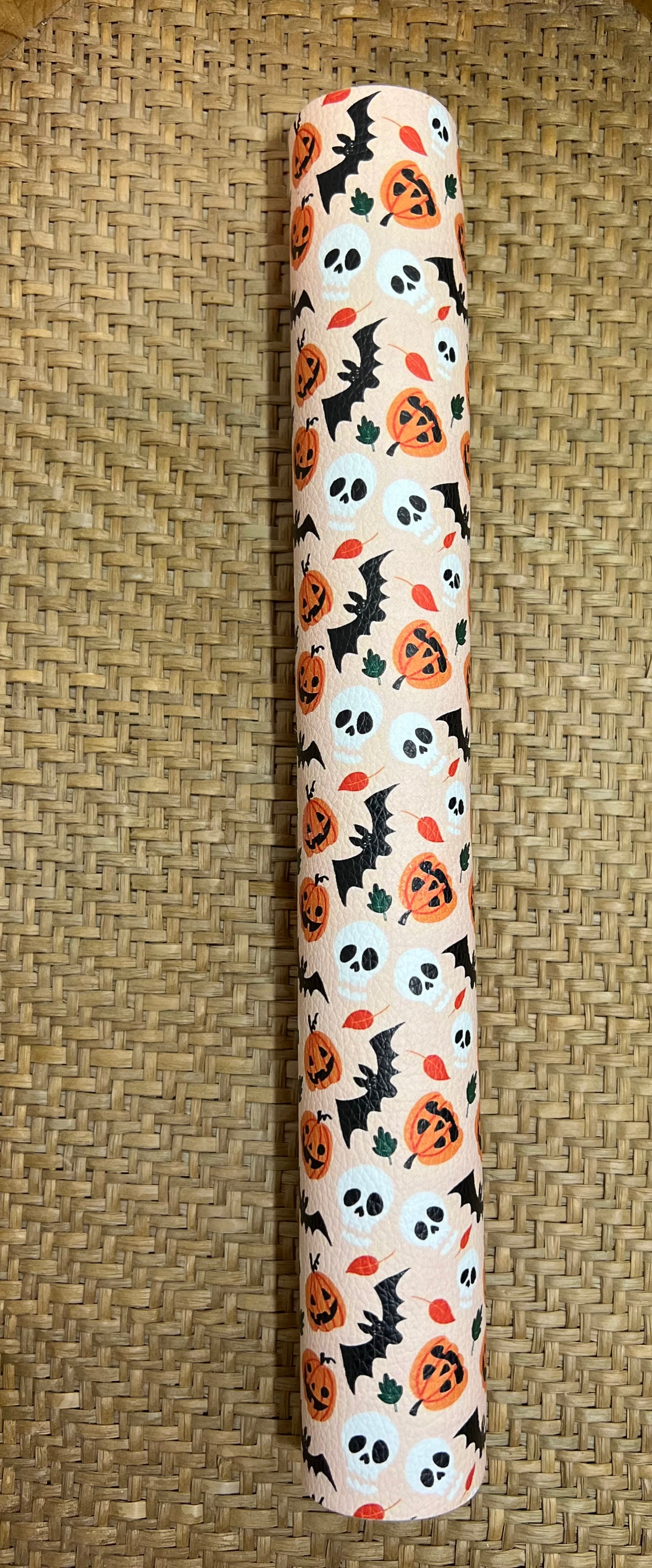 NEW Bat, Skeleton and Jack-O'-lantern Faux Leather