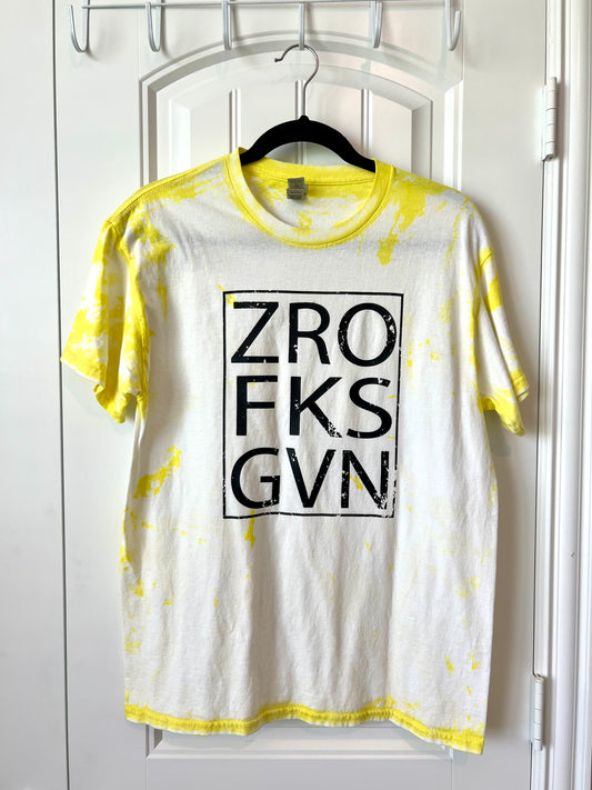 NEW  ZRO FKS GVN yellow/white T-shirt