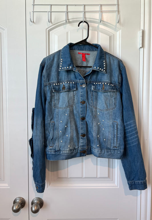 (Up) Cycled Denim Pearl Jacket