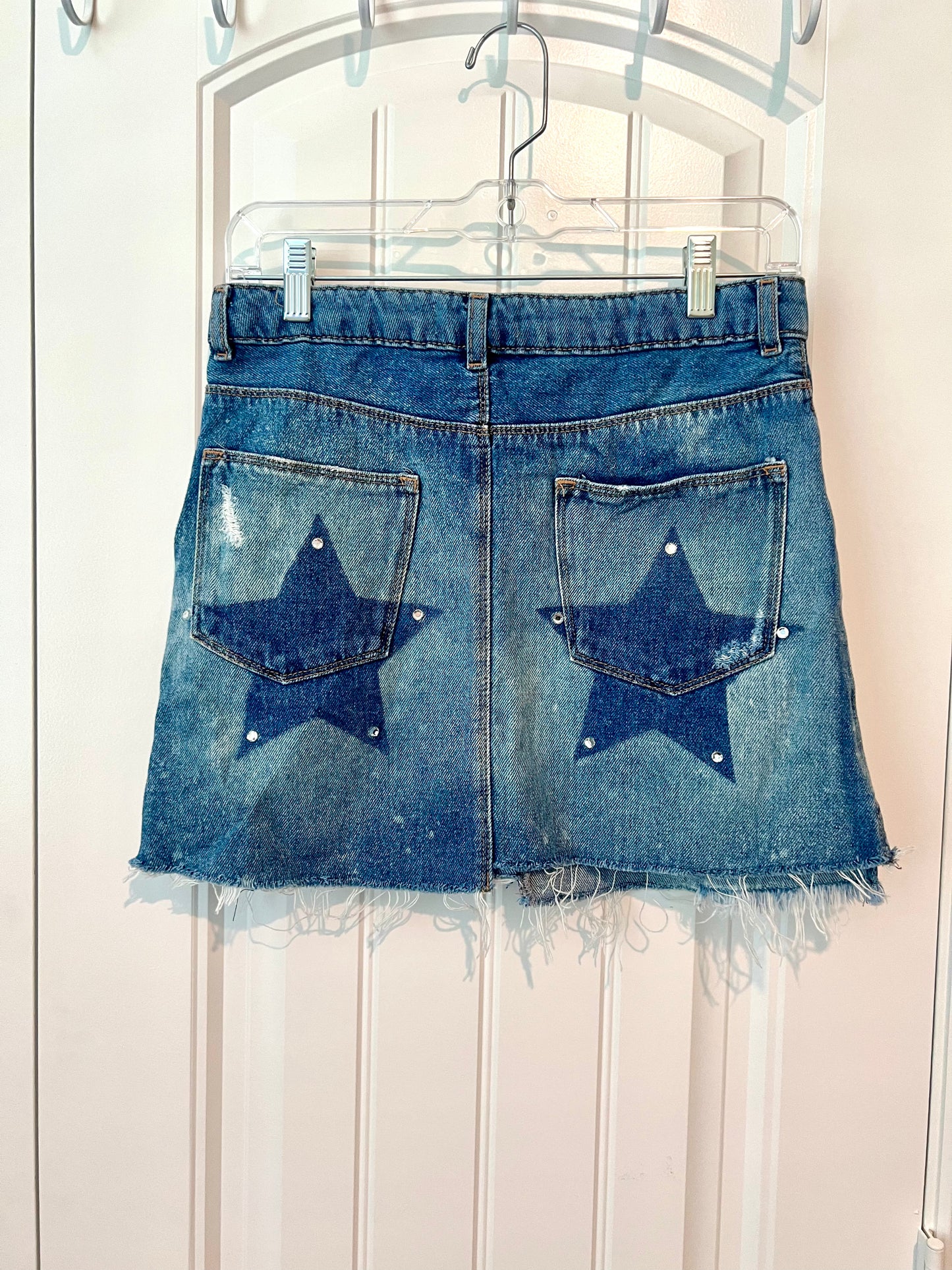 (Up) Cycled Bleached Denim Skirt