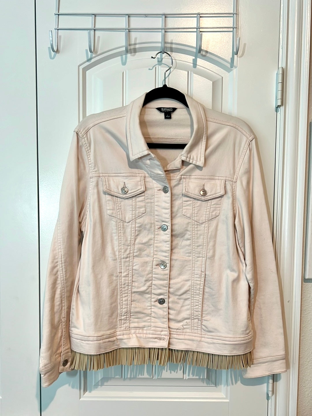 (Up)Cycled Cow Skull Light Pink Jacket
