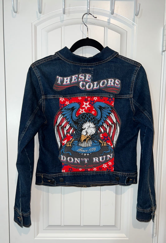 (Up) Cycled "These Colors Don't Run" Denim Jacket
