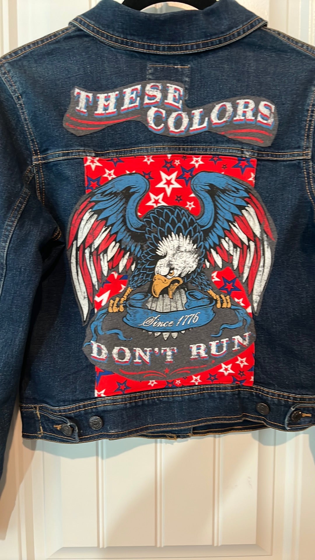 (Up) Cycled "These Colors Don't Run" Denim Jacket