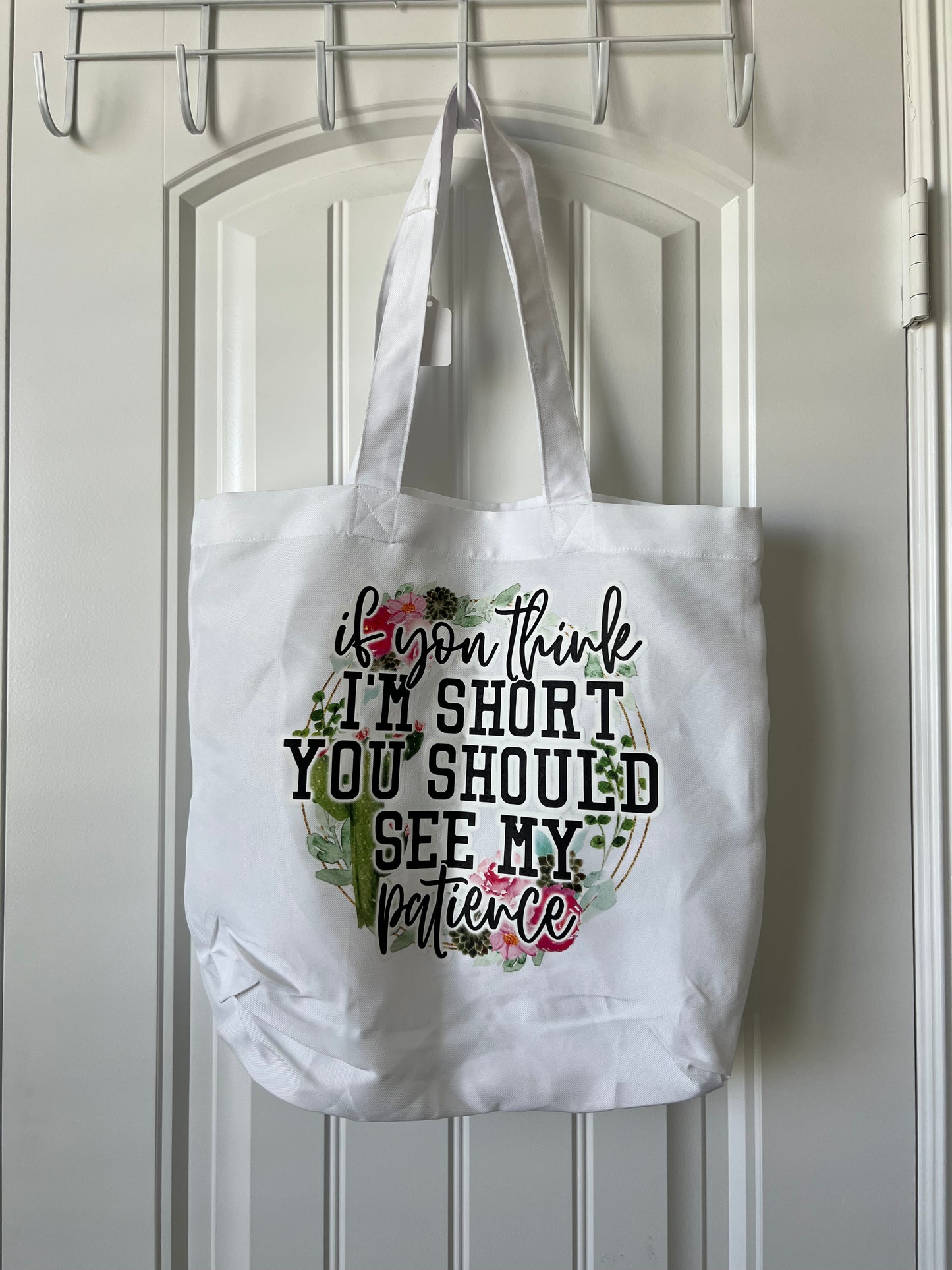 (Up) Cycled White Graphic Tote Bag