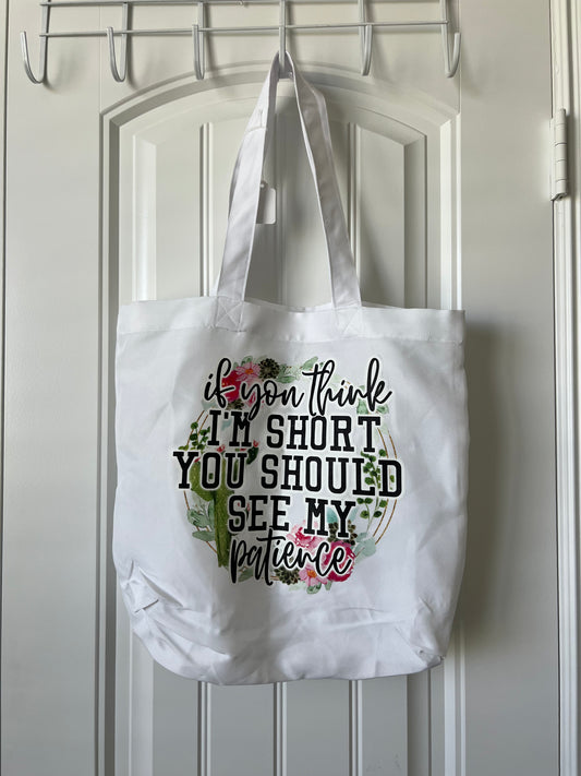 (Up) Cycled White Graphic Tote Bag
