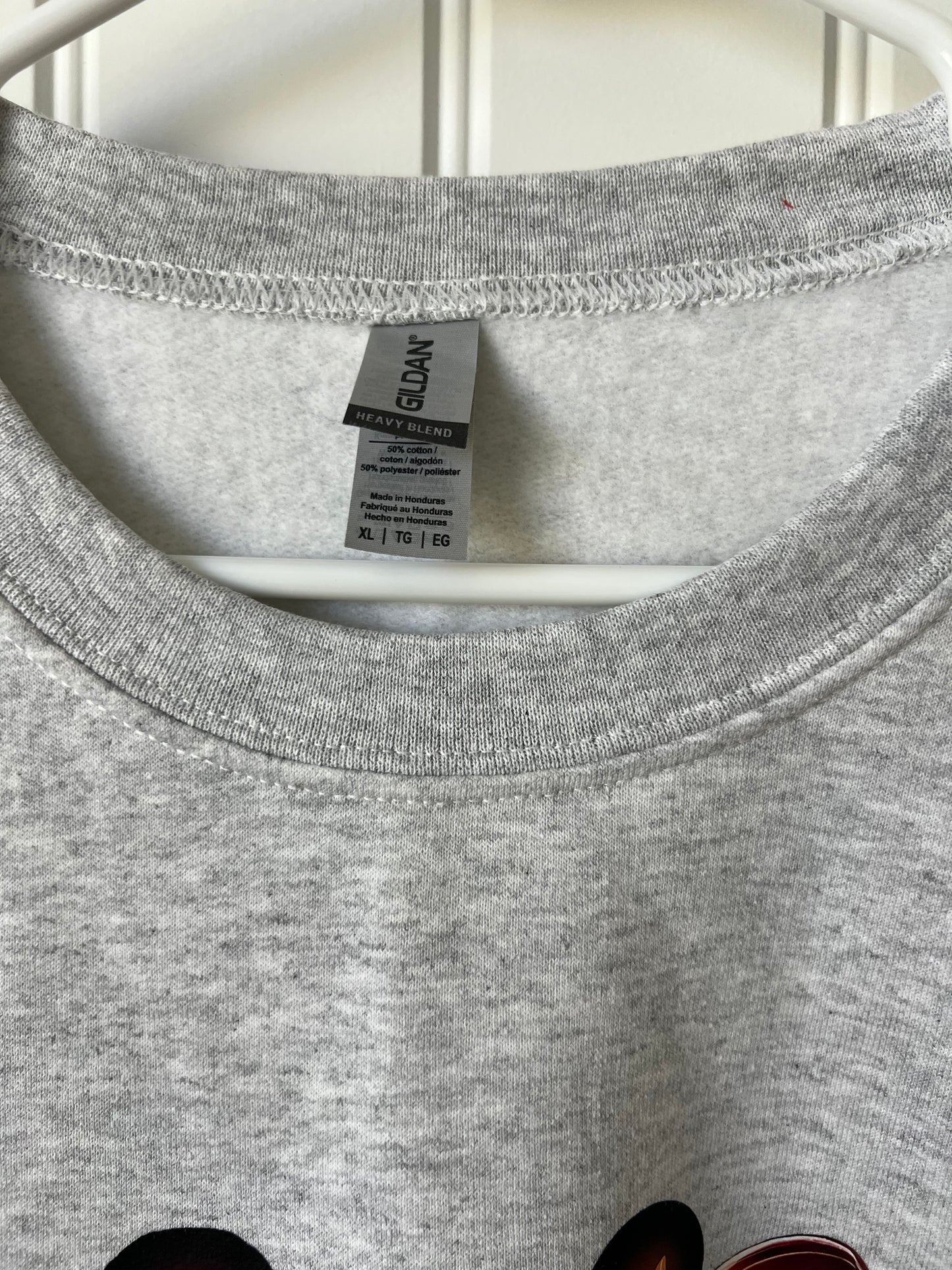 NEW Gildan Festive Gray Sweatshirt with Holiday Bow Design