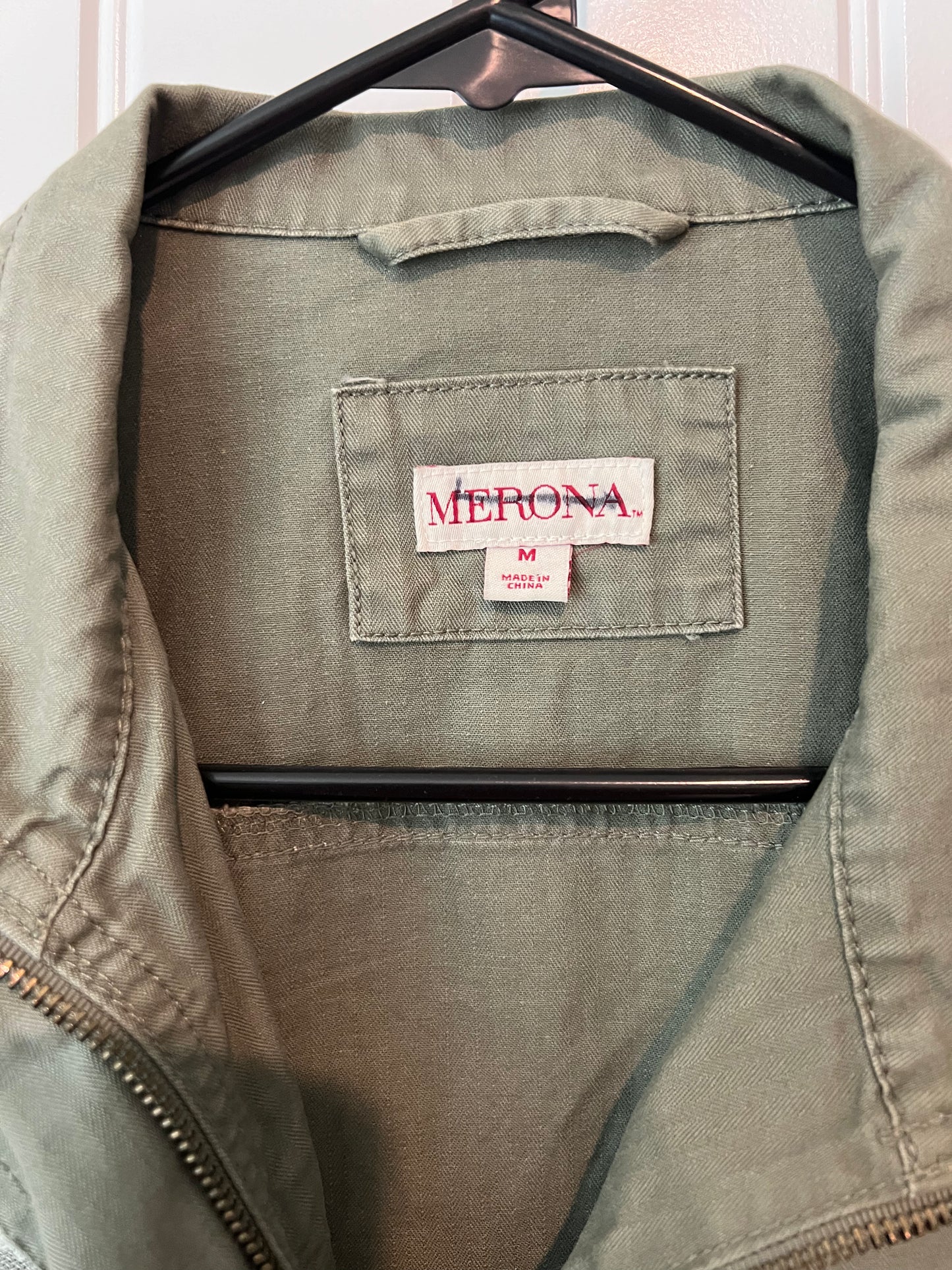 (Up)Cycle Army Green Jacket - Pink Cactus