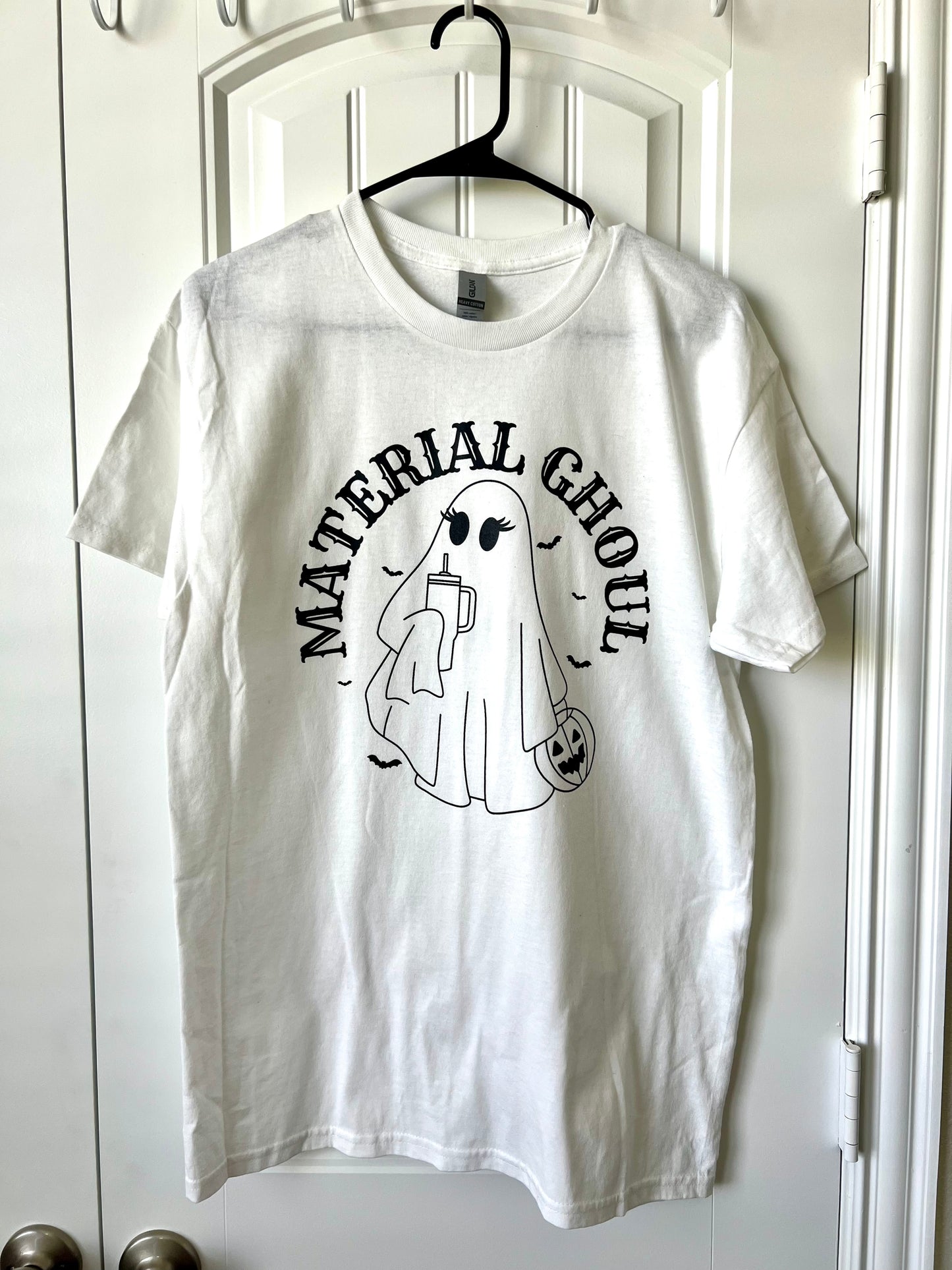 White 'Material Ghoul' Graphic T-Shirt