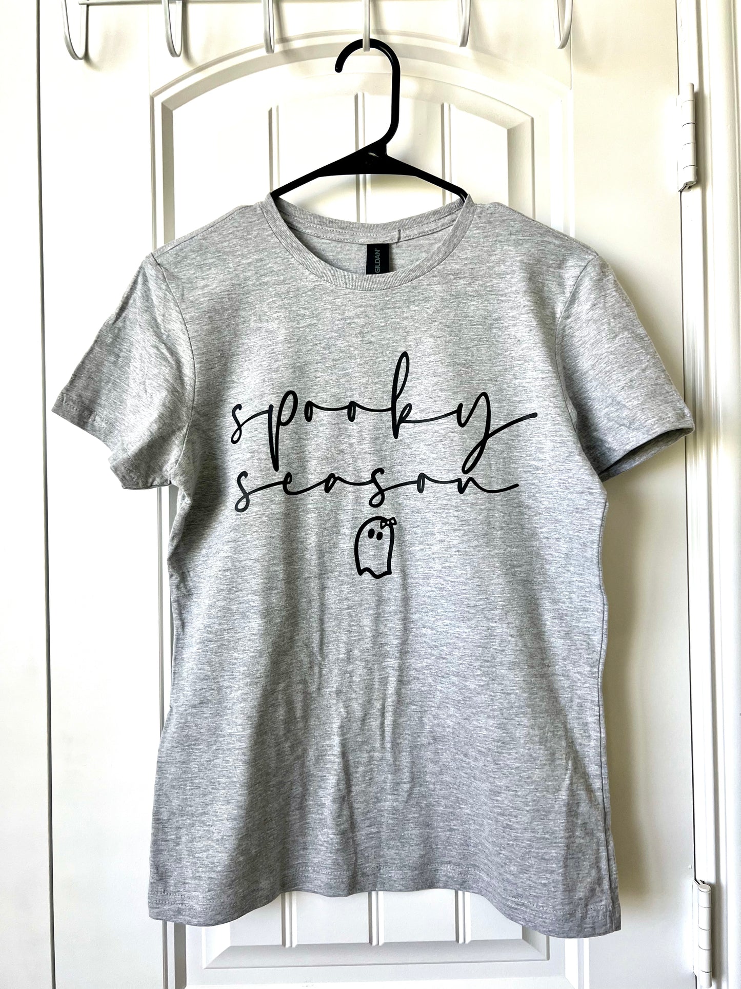 Gray 'Spooky Season' Short Sleeve T-Shirt