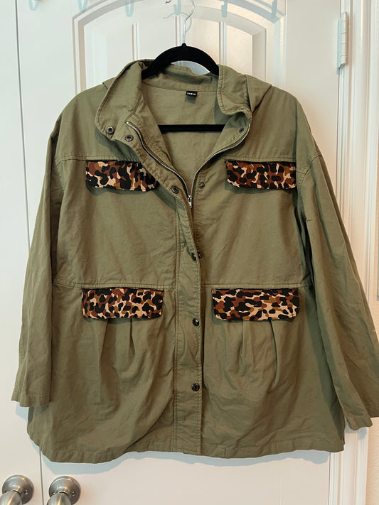 (Up) Cycled Army Green Utility Jacket