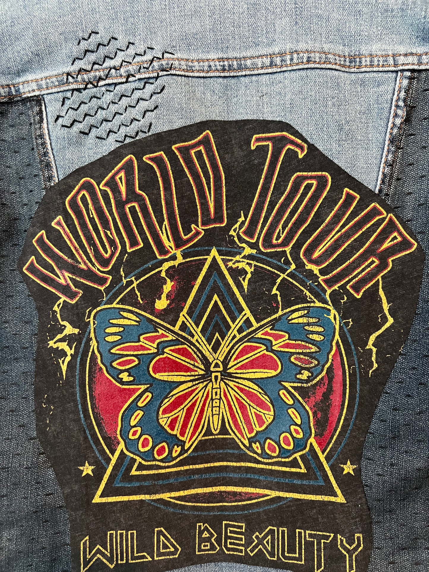 (Up) Cycled "World Tour, Wild Beauty" Denim jacket