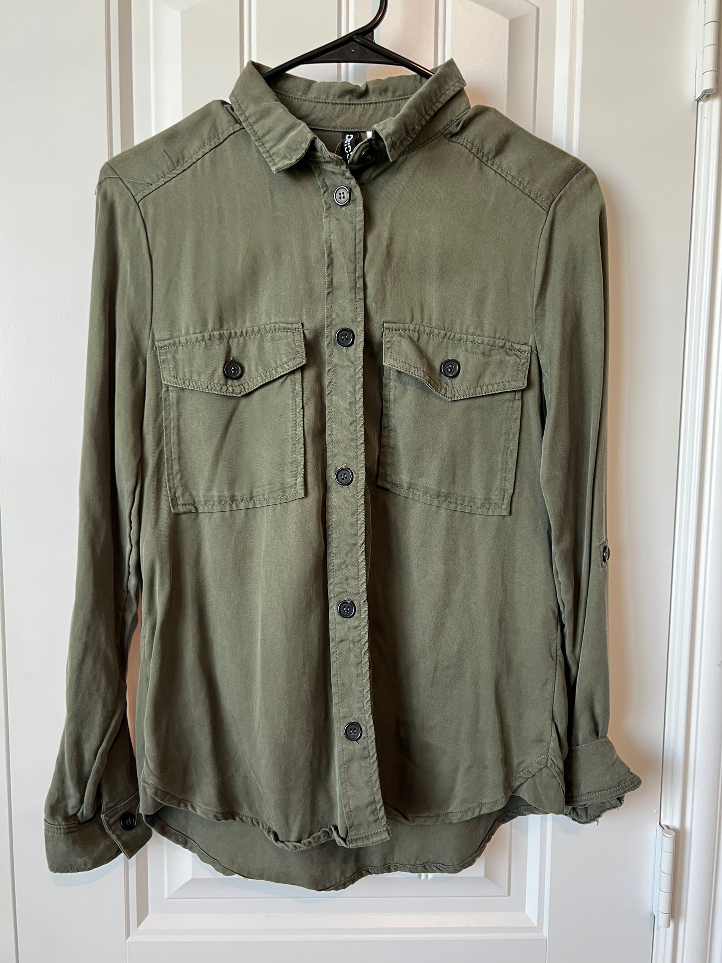 (Up) Cycled Long Sleeve "America" Green Shirt