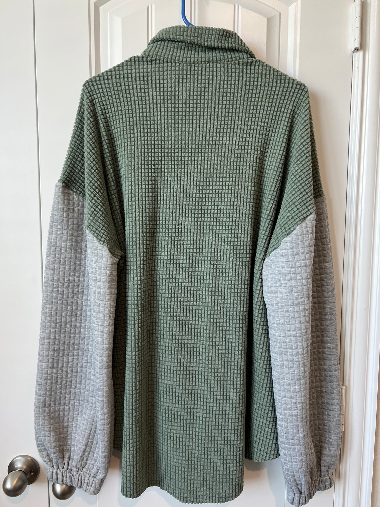 (Up) Cycled Waffle Button Up Long Sleeve