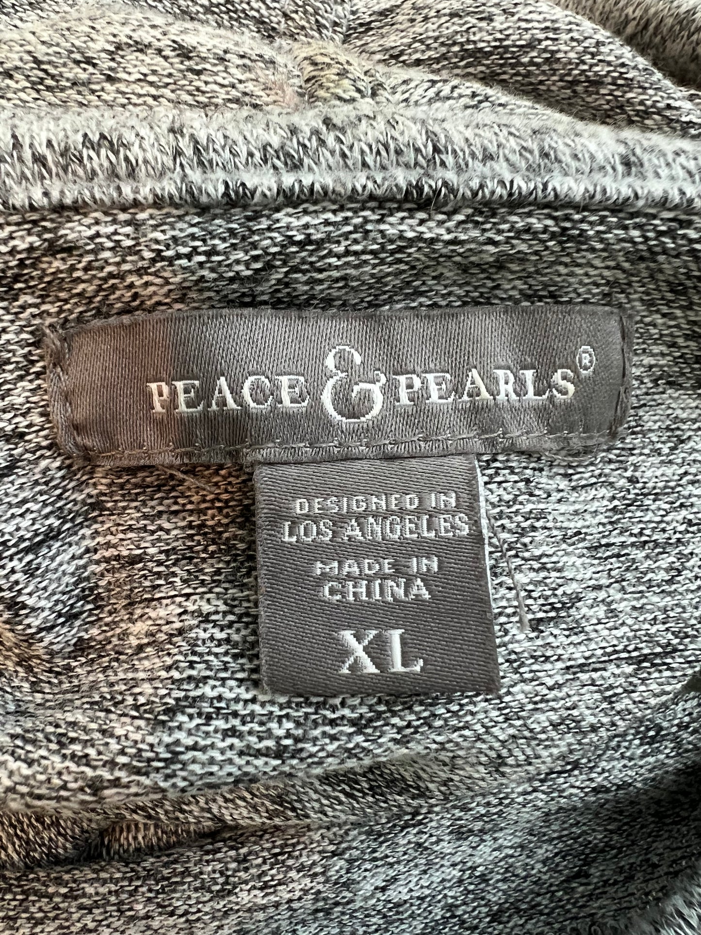 Peace & Pearls Long Sleeveless Vest
