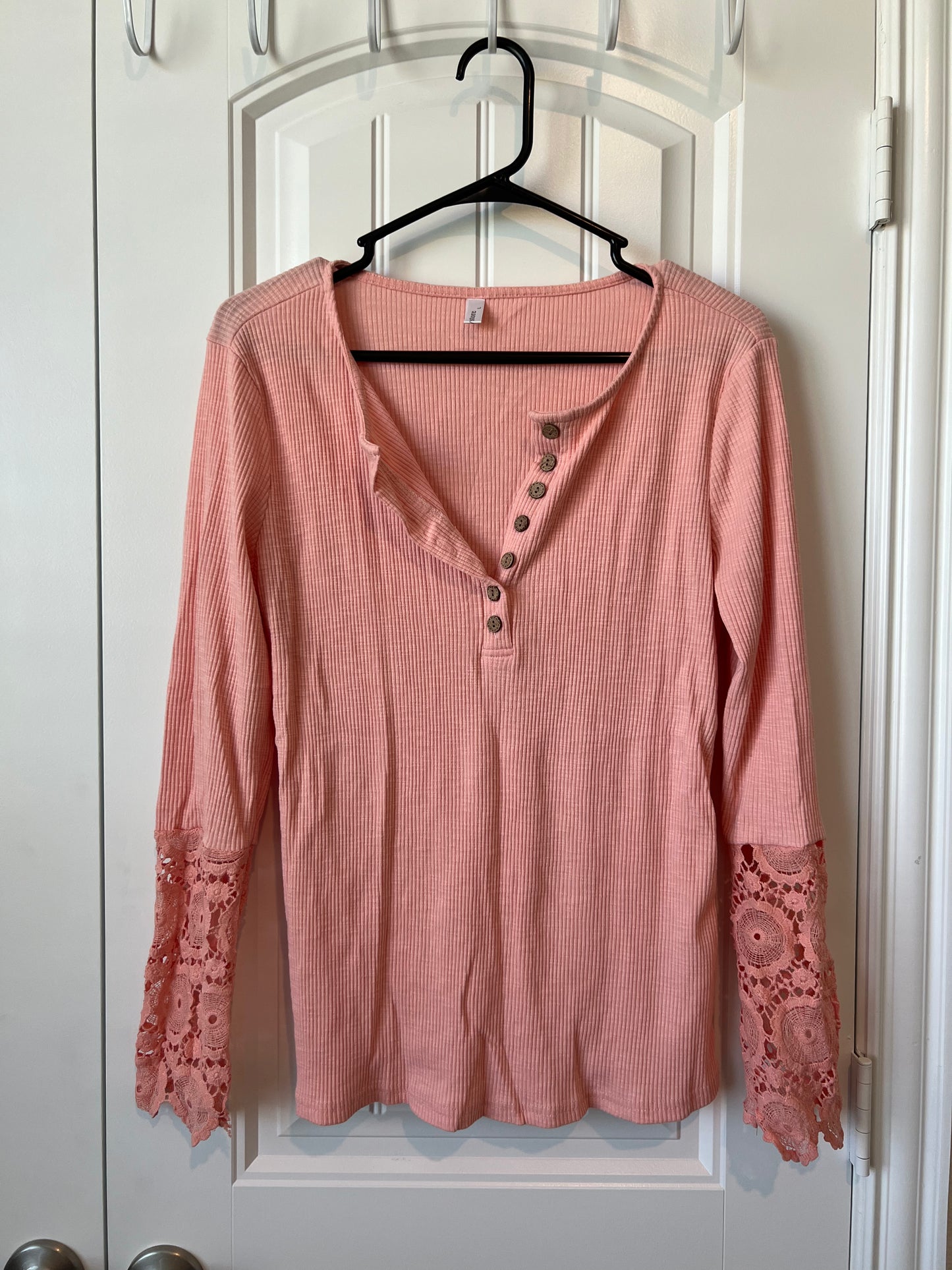 Kancystore Long Sleeve Peach Women's Top