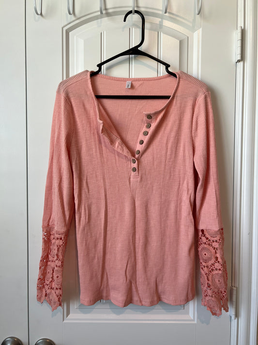 Kancystore Long Sleeve Peach Women's Top