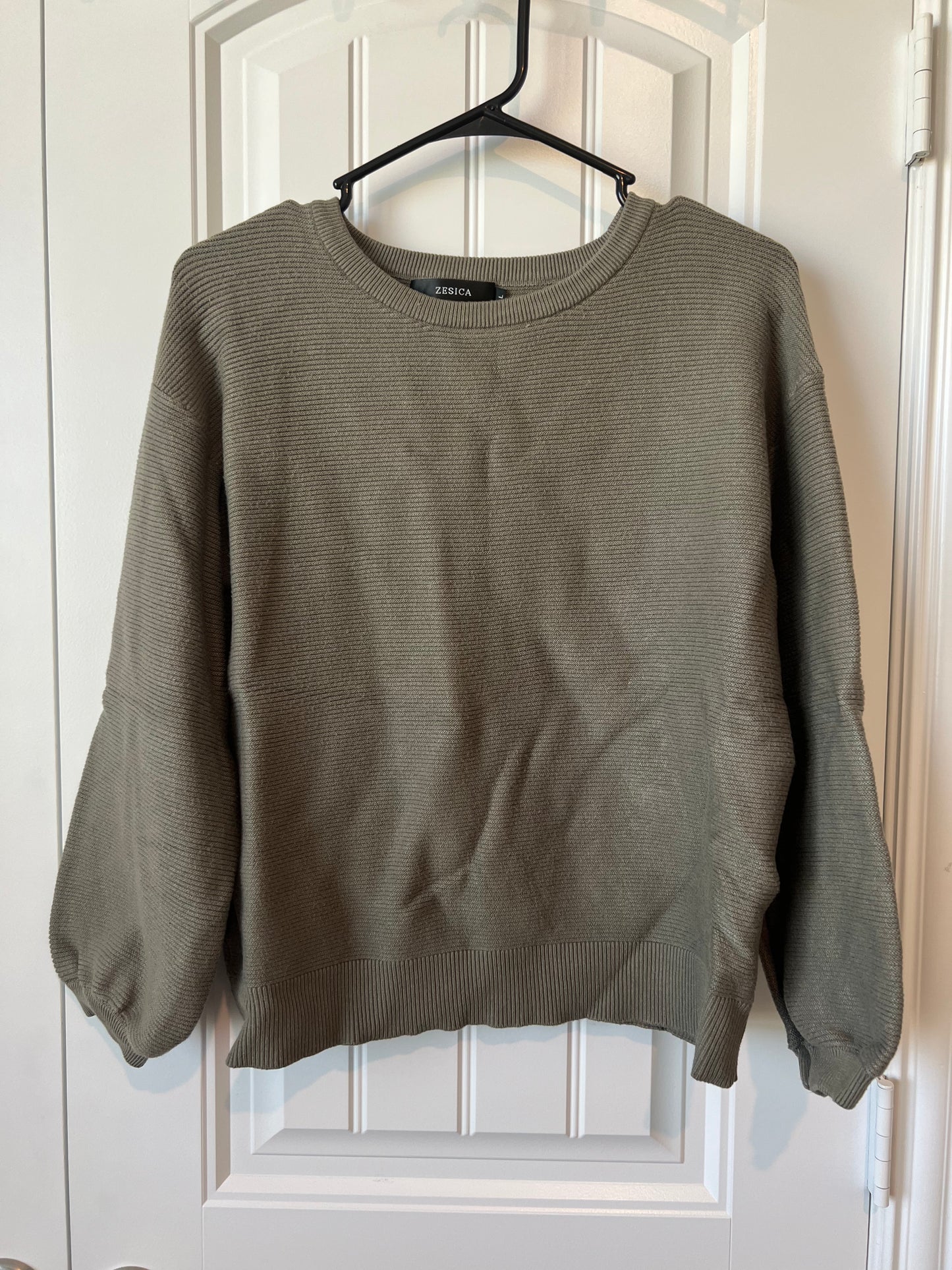 Zesica Dark Green Long Sleeve Sweater