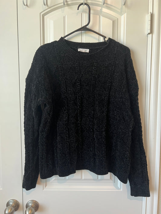 Macaron Black Long Sleeve Sweater