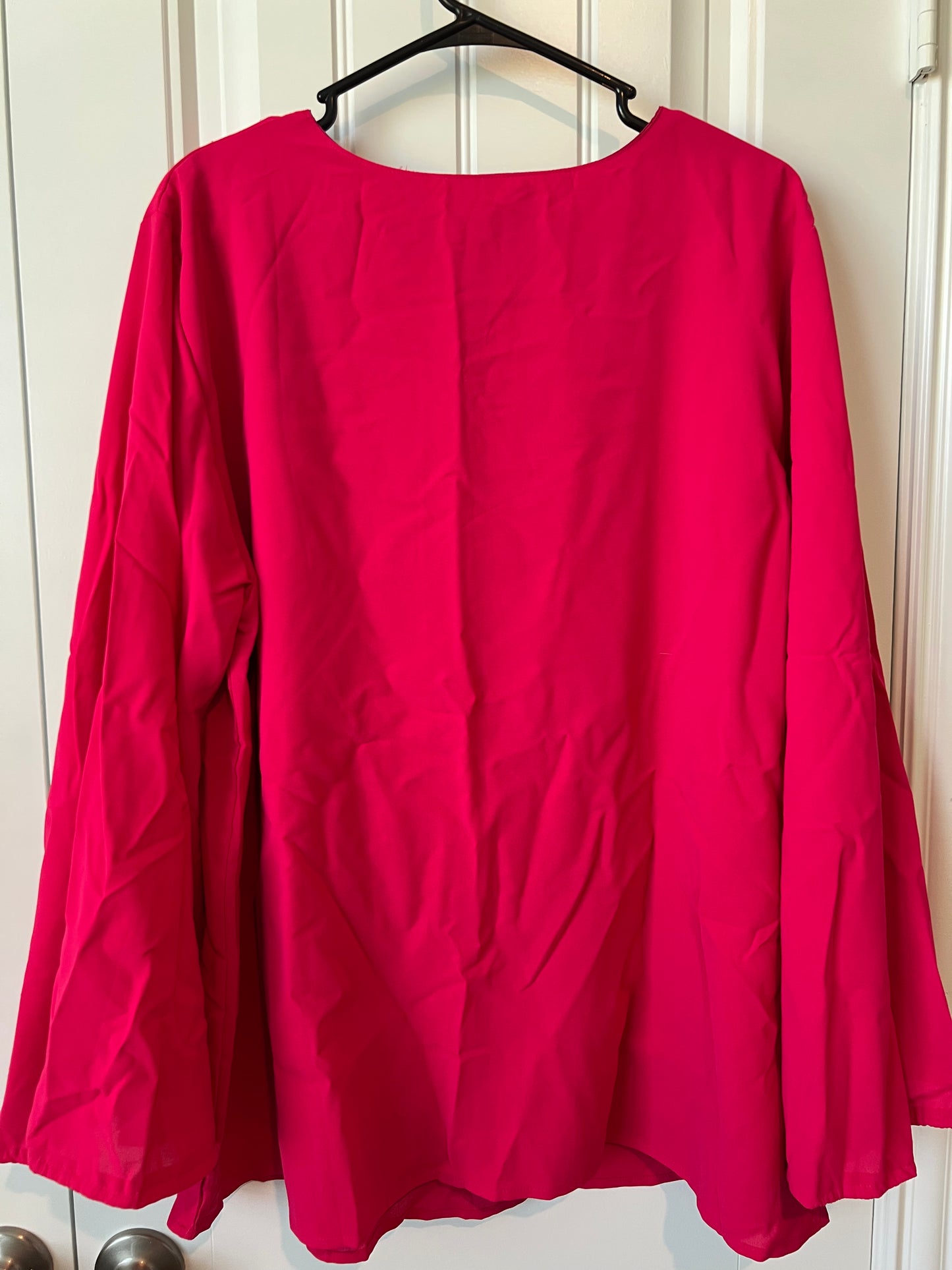 Qearal Hot Pink Long Sleeve Blouse