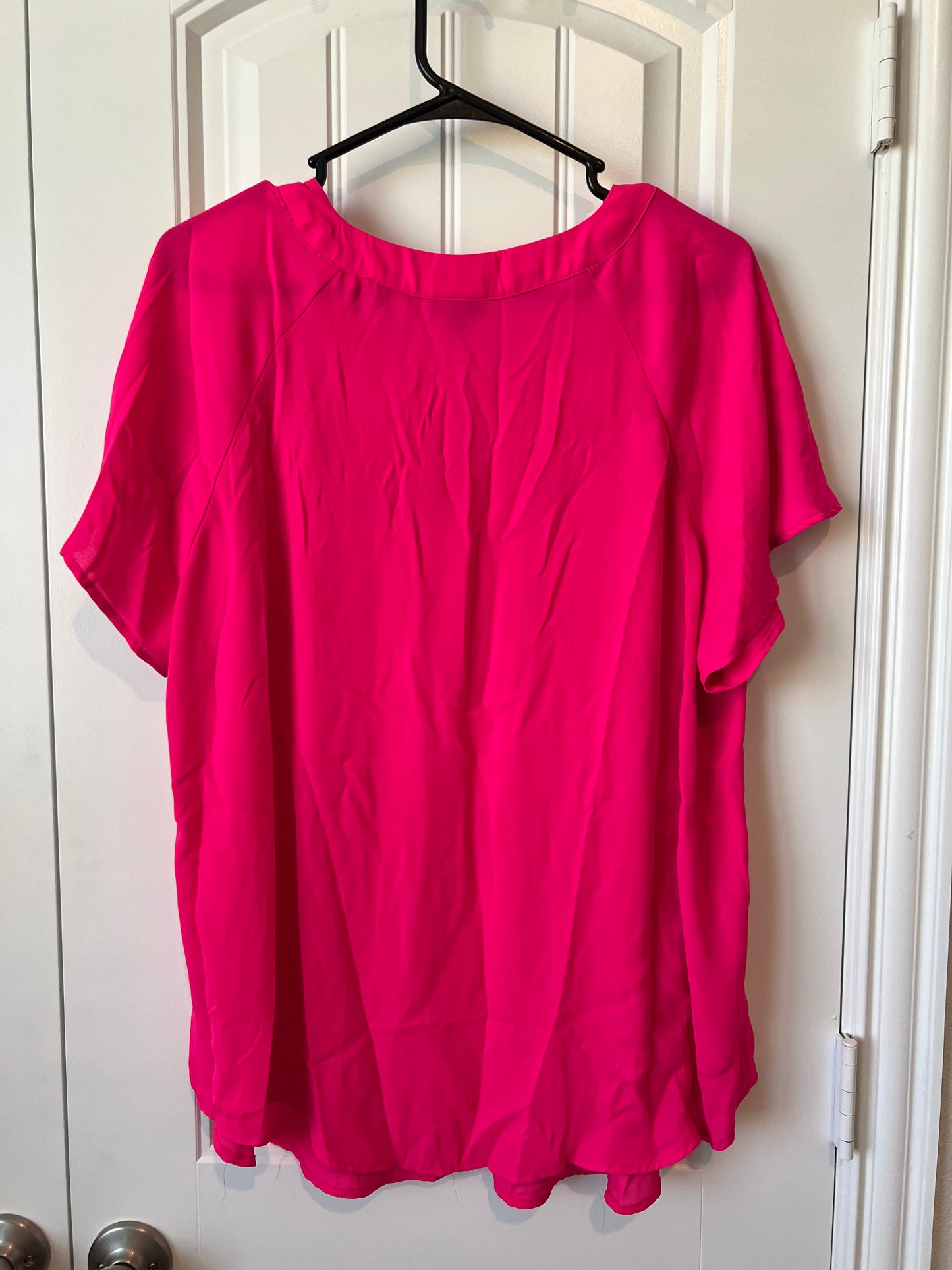 Torrid Bright Pink Short Sleeve Blouse
